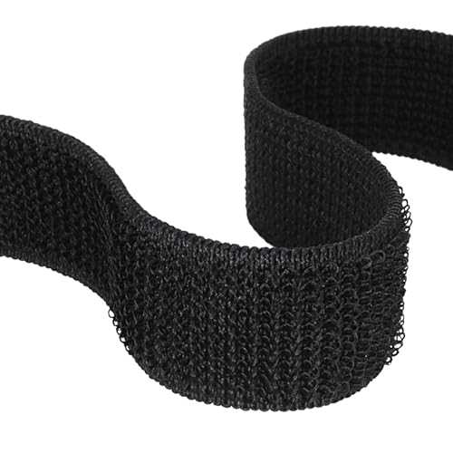 Klettband elastisch | Flauschband zum Nähen | Schwarz oder Weiß | 3 m, 8 m oder 25 m auf Rolle / 20 mm x 3 m, schwarz von KLEBESHOP24
