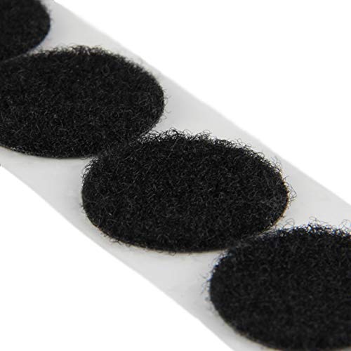 Klettpunkte selbstklebend, Haken oder Flausch, schwarz & weiß, verschiedene Verpackungseinheiten und Durchmesser/Ø 9 mm schwarz Haken 100 Stück von KLEBESHOP24