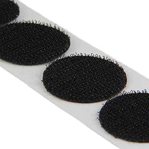 Klettpunkte selbstklebend, Haken oder Flausch, schwarz & weiß, verschiedene Verpackungseinheiten und Durchmesser / (Ø 13 mm Haken 100 Stück, schwarz) von KLEBESHOP24