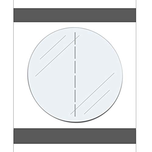 Verschlussetiketten transparent mit Blackmark | Durchmesser, Perforation und Menge wählbar / (Ø 25 mm, längs perforiert, 100 Stück) von KLEBESHOP24