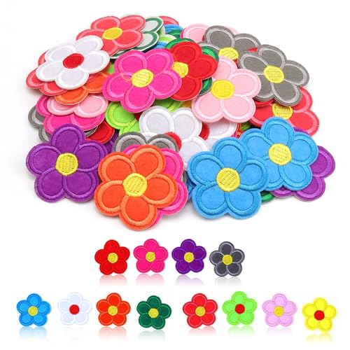 KLEHOPE 60 Stück Bügelflicken Kinder, 4,5 × 4,5 cm Flicken zum Aufbügeln Kinder, Patches zum Aufnähen für Jacke, Blumen Bügelflicken, für Kleidung, Taschen, Hüte KLEHOPE 60 Stück Bügelflicken Kinder, 4,5 × 4,5 cm Flicken zum Aufbügeln Kinder, Patches zum Aufnähen für Jacke, Blumen Bügelflicken, für Kleidung, Taschen, Hüte von KLEHOPE