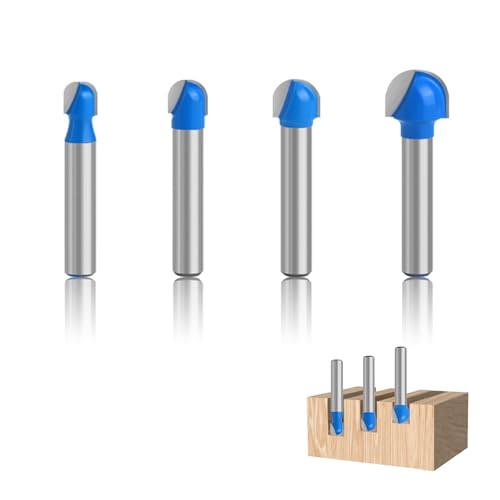 KLEHOPE planfräser 4 Stück Nutfräser, Fräser Set, Doppelschneidiger Fasenfräser, Vier Größen, Legierungsfräser für Holzbearbeitungsprojekte KLEHOPE planfräser 4 Stück Nutfräser, Fräser Set, Doppelschneidiger Fasenfräser, Vier Größen, Legierungsfräser für Holzbearbeitungsprojekte von KLEHOPE