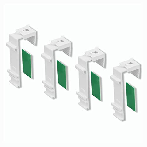 KLEMMFLEX Klemmhalter lang, für Klemmfix Doppelrollo, Duo-Rollo ohne Bohren zum Klemmen und Kleben, 4 Stück, als Zubehör, Ersatzteil für die Aufhängung, Befestigung am PVC-Fenster, Balkontür von KLEMMFLEX