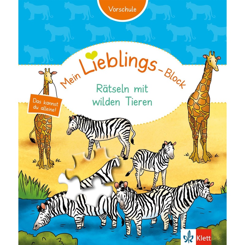 Klett Mein Lieblings-Block Rätseln Mit Wilden Tieren, Kartoniert (TB) von KLETT LERNTRAINING