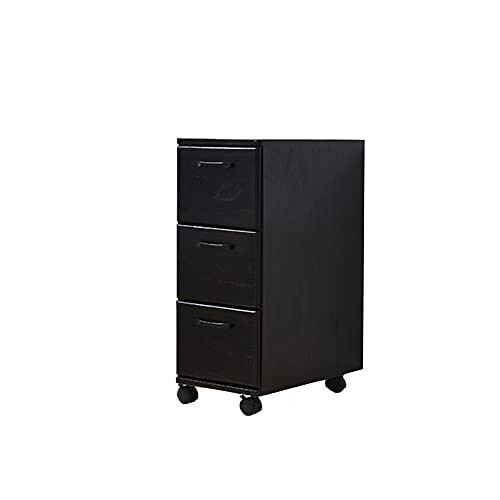ctg Kommode, Mehrschichtiges Design Paulownia Holz Schmaler Seitenschrank Mit UniversalräDern, Geeignet FüR Wohnzimmer, Kleine Ecke/black walnut color / 20x42x62cm von KLHGBH