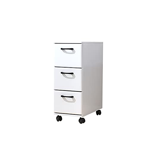 ctg Kommode, Mehrschichtiges Design Paulownia Holz Schmaler Seitenschrank Mit UniversalräDern, Geeignet FüR Wohnzimmer, Kleine Ecke/white color / 20x42x62cm von KLHGBH
