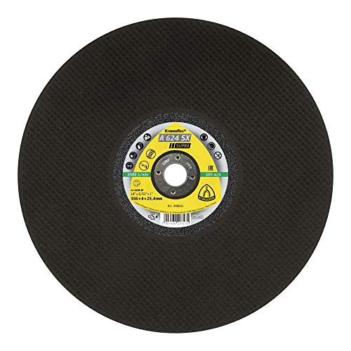 Klingpsor 351433 A 624 SX Supra Kronenflex Großtrennscheiben für Stahl, Gerade, 356mm x 4mm x 22.23mm, 10 Stück Klingpsor 351433 A 624 SX Supra Kronenflex Großtrennscheiben für Stahl, Gerade, 356mm x 4mm x 22.23mm, 10 Stück von KLINGSPOR