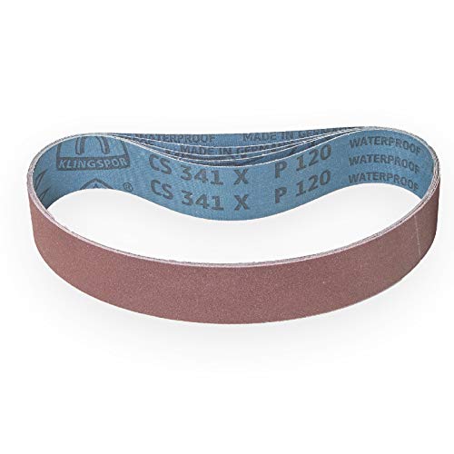 Klingspor Gewebe-Schleifbänder CS 341 X wasserfest | Maß wählbar: 45 x 710 mm | 5-teiliges Schleifband-Set je 1 x Korn 80, 120, 180, 240, 400 | Schleifband-Mix | kompatibel mit Bandschleifer Klingspor Gewebe-Schleifbänder CS 341 X wasserfest | Maß wählbar: 45 x 710 mm | 5-teiliges Schleifband-Set je 1 x Korn 80, 120, 180, 240, 400 | Schleifband-Mix | kompatibel mit Bandschleifer von KLINGSPOR