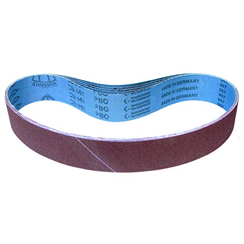 Klingspor Gewebe-Schleifbänder CS 341 X wasserfest | Maß wählbar: 55 x 1020 mm | 5-teiliges Schleifband-Set je 1 x Korn 80, 120, 180, 240, 400 | Schleifband-Mix | kompatibel mit Bandschleifer Klingspor Gewebe-Schleifbänder CS 341 X wasserfest | Maß wählbar: 55 x 1020 mm | 5-teiliges Schleifband-Set je 1 x Korn 80, 120, 180, 240, 400 | Schleifband-Mix | kompatibel mit Bandschleifer von KLINGSPOR