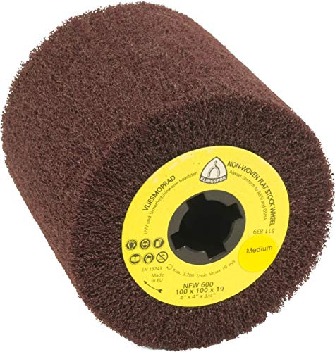 Klingspor NFW 600 S Vliesräder, 100 x 100 x 19 mm Coarse Korund Art.: 258895 von KLINGSPOR