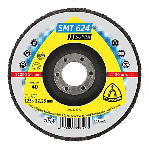 Klingspor "SMT 324 Extra" K40 gerade Schleifmopteller, 125 mm, blau/schwarz Klingspor "SMT 324 Extra" K40 gerade Schleifmopteller, 125 mm, blau/schwarz von KLINGSPOR