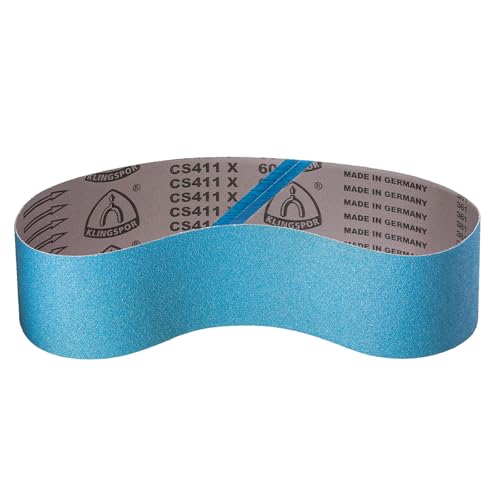 Klingspor Zirkon Schleifband CS411X - 100 x 915 mm - Körnung 40 - für Metall & Stahl - robuste Gewebeunterlage - Profi-Schleifbänder für Bandschleifmaschinen Klingspor Zirkon Schleifband CS411X - 100 x 915 mm - Körnung 40 - für Metall & Stahl - robuste Gewebeunterlage - Profi-Schleifbänder für Bandschleifmaschinen von KLINGSPOR