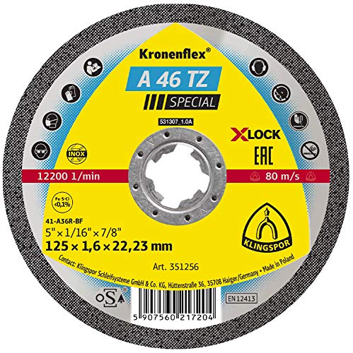 NEU! Klingspor A 46 TZ Special Trennscheibe | 125 x 1,6 x 22,23 mm | X_LOCK | 25 Stück | gerade NEU! Klingspor A 46 TZ Special Trennscheibe | 125 x 1,6 x 22,23 mm | X_LOCK | 25 Stück | gerade von KLINGSPOR