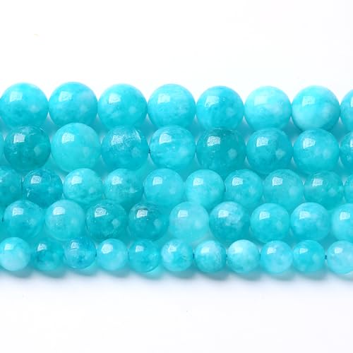 10 mm, 38 Stück Naturstein-Amazonit-Chalcedon-Perlen für Schmuckherstellung, DIY-Armbänder 10 mm, 38 Stück Naturstein-Amazonit-Chalcedon-Perlen für Schmuckherstellung, DIY-Armbänder von KLIYBGTHIJTP