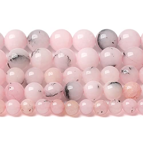 10 mm 36 Stück Naturstein-Perlen aus rosa Opal, Jade, Chalcedon, für Schmuckherstellung, DIY-Armband, 1 Strang 10 mm 36 Stück Naturstein-Perlen aus rosa Opal, Jade, Chalcedon, für Schmuckherstellung, DIY-Armband, 1 Strang von KLIYBGTHIJTP