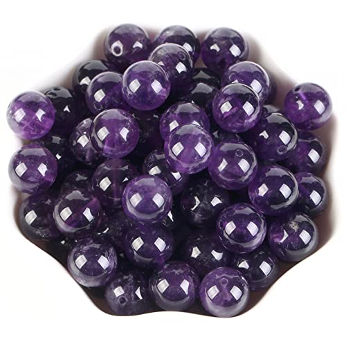 100 Stück 8 mm natürliche Amethyst-Edelsteine, lose Abstandshalter, runde Steinperlen für Schmuckherstellung, Halsketten, Armbänder 100 Stück 8 mm natürliche Amethyst-Edelsteine, lose Abstandshalter, runde Steinperlen für Schmuckherstellung, Halsketten, Armbänder von KLIYBGTHIJTP