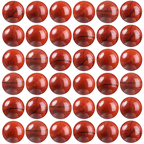 100 Stück Natursteinperlen, 6 mm, roter Jaspis, runde Edelsteinperlen, lose Perlen mit elastischer Armbandschnur für Armbänder, Halsketten, Schmuckherstellung von KLIYBGTHIJTP