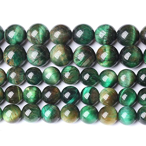 10MM 36PCS Natürliche Multi Grün Tiger Auge Stein Perlen für Schmuck Machen DIY Armband von KLIYBGTHIJTP