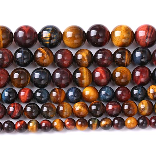 10MM 36PCS Naturstein Multi Tiger Eye Stein Perlen für Schmuck Machen DIY Armband 1 Strang von KLIYBGTHIJTP