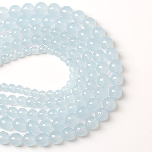 12 mm, 32 Stück Naturstein-Perlen aus hellblauem Chalcedon, lose Perlen für Schmuckherstellung, DIY, Armband, Halskette 12 mm, 32 Stück Naturstein-Perlen aus hellblauem Chalcedon, lose Perlen für Schmuckherstellung, DIY, Armband, Halskette von KLIYBGTHIJTP