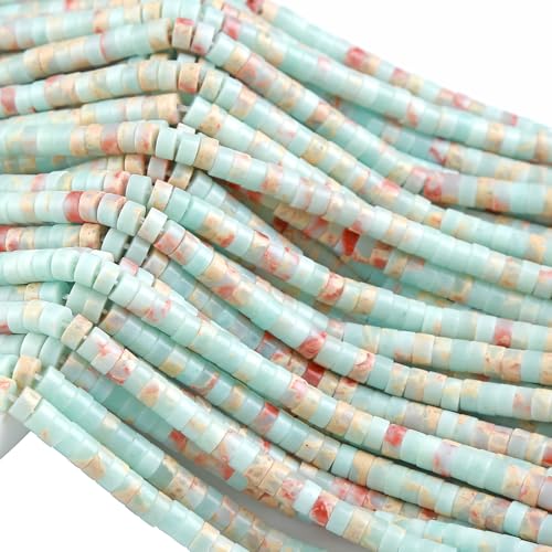 150 Stück 2 x 4 mm natürliche blaue Jaspis-Perlen in Röhrenform, lose, flach, rund, Zylinder, flache Abstandshalter, Steinperlen für Armbänder, Ohrringe, Schmuckherstellung 150 Stück 2 x 4 mm natürliche blaue Jaspis-Perlen in Röhrenform, lose, flach, rund, Zylinder, flache Abstandshalter, Steinperlen für Armbänder, Ohrringe, Schmuckherstellung von KLIYBGTHIJTP
