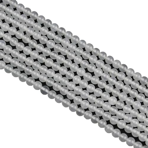 225 Stück natürliche kleine Steinperlen, 3 mm, weiße Jade, rund, glatt, lose Edelsteinperlen für Schmuckherstellung, Armbänder, Ohrringe, Halsketten, Zubehör von KLIYBGTHIJTP