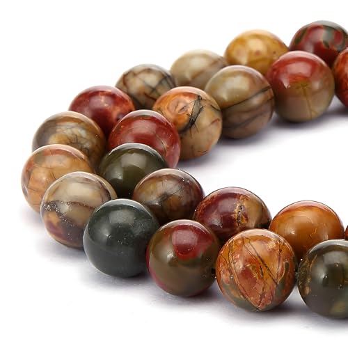 35 Stück 10 mm Naturjaspis-Steinperlen, rund, lose Edelsteinperlen zur Schmuckherstellung, Strang 15 Zoll 35 Stück 10 mm Naturjaspis-Steinperlen, rund, lose Edelsteinperlen zur Schmuckherstellung, Strang 15 Zoll von KLIYBGTHIJTP