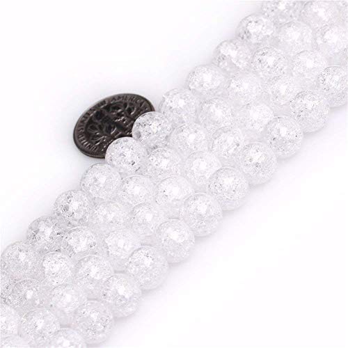 35 Stück 10 mm natürliche Crackle-Kristallperlen aus klarem Quarzkristall, rund, lose Edelsteinperlen zur Schmuckherstellung, Strang 38,1 cm 35 Stück 10 mm natürliche Crackle-Kristallperlen aus klarem Quarzkristall, rund, lose Edelsteinperlen zur Schmuckherstellung, Strang 38,1 cm von KLIYBGTHIJTP