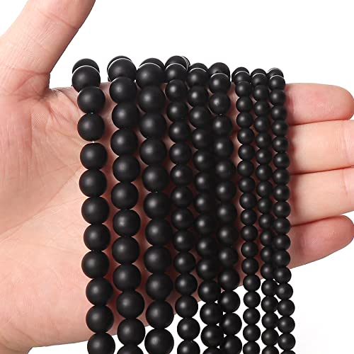 35 Stück 10 mm natürliche mattschwarze Onyx-Achat-Edelsteinperlen, Energieheilkristall, runde lose Steinperlen für die Schmuckherstellung, DIY-Armbänder und Halsketten 35 Stück 10 mm natürliche mattschwarze Onyx-Achat-Edelsteinperlen, Energieheilkristall, runde lose Steinperlen für die Schmuckherstellung, DIY-Armbänder und Halsketten von KLIYBGTHIJTP