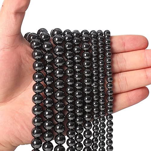35 Stück 10 mm natürliche schwarze Hämatit-Edelsteinperlen, Energieheilkristall, runde lose Steinperlen für die Schmuckherstellung, DIY-Armbänder und Halsketten 35 Stück 10 mm natürliche schwarze Hämatit-Edelsteinperlen, Energieheilkristall, runde lose Steinperlen für die Schmuckherstellung, DIY-Armbänder und Halsketten von KLIYBGTHIJTP