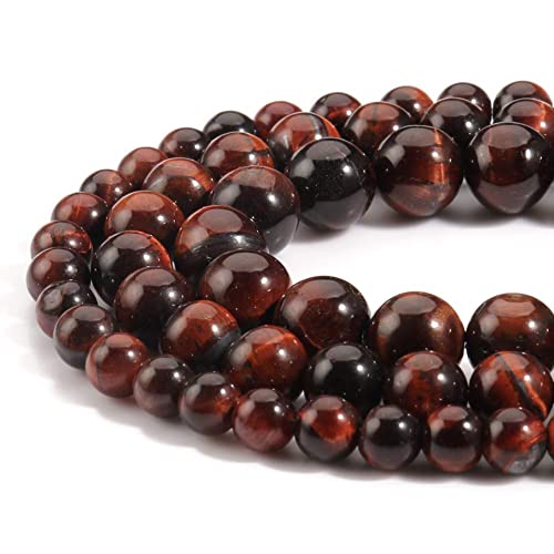 35 Stück 10 mm rote Tigerauge-Perlen, natürlicher Edelstein, rund, lose für die Schmuckherstellung 35 Stück 10 mm rote Tigerauge-Perlen, natürlicher Edelstein, rund, lose für die Schmuckherstellung von KLIYBGTHIJTP