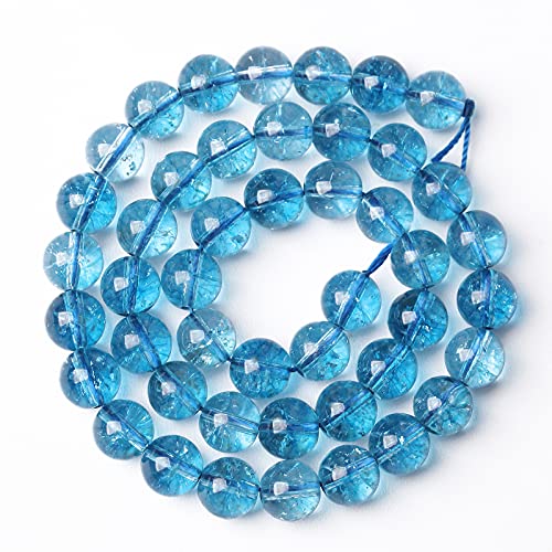 36 STÜCKE 10 MM Perlen Blau Kristall Quarz Edelstein Energie Kristall Heilung Schmuckherstellung Natürlichen Stein Perlen DIY von KLIYBGTHIJTP
