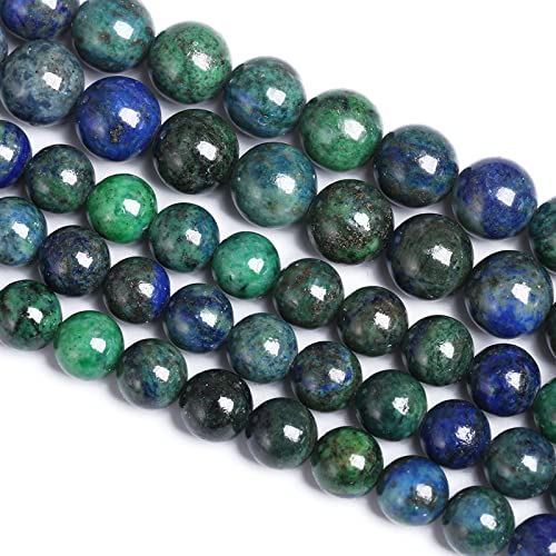 4 mm, 88 Stück Naturstein-Lapis-Chrysokoll-Perlen für Schmuckherstellung, DIY-Armbänder 4 mm, 88 Stück Naturstein-Lapis-Chrysokoll-Perlen für Schmuckherstellung, DIY-Armbänder von KLIYBGTHIJTP
