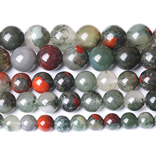 4 mm, 88 Stück Naturstein-Perlen aus afrikanischem Blutstein für Schmuckherstellung, DIY-Armbänder 4 mm, 88 Stück Naturstein-Perlen aus afrikanischem Blutstein für Schmuckherstellung, DIY-Armbänder von KLIYBGTHIJTP