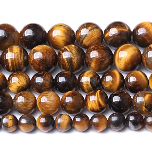 4 mm, 88 Stück natürliche gelbe Tigeraugen-Steinperlen, Abstandshalter, Edelstein, lose Perlen für Schmuckherstellung, DIY-Armband, 1 Strang, 38,1 cm von KLIYBGTHIJTP