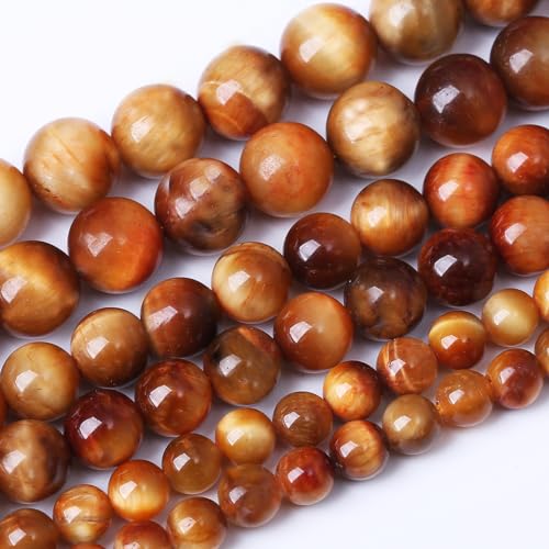 45 Stück 8 mm AAA Warm Sun Tiger Eye Steinperlen Natur Edelstein Perle Kristall Heilenergie Schmuckherstellung DIY 15 Zoll von KLIYBGTHIJTP