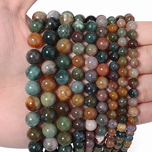 45 Stück 8 mm lose Perlen aus indischem Achat zur Schmuckherstellung, natürliche Halbedelsteinperlen, runde, glatte Edelstein-Abstandshalterperlen, Charms für Halsketten und Armbänder 45 Stück 8 mm lose Perlen aus indischem Achat zur Schmuckherstellung, natürliche Halbedelsteinperlen, runde, glatte Edelstein-Abstandshalterperlen, Charms für Halsketten und Armbänder von KLIYBGTHIJTP