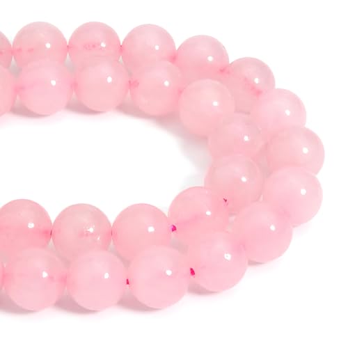 45 Stück 8 mm natürliche Rosenquarz-Kristallperlen, runder Stein, lose Edelsteinperlen zur Schmuckherstellung, Strang 15 Zoll 45 Stück 8 mm natürliche Rosenquarz-Kristallperlen, runder Stein, lose Edelsteinperlen zur Schmuckherstellung, Strang 15 Zoll von KLIYBGTHIJTP