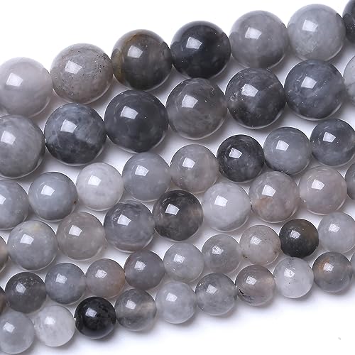 45 Stück 8 mm natürliche graue Kristallperlen, runde lose Steinperlen für die Schmuckherstellung, DIY-Energiestein, Heilkraft-Armband, 38,1 cm 45 Stück 8 mm natürliche graue Kristallperlen, runde lose Steinperlen für die Schmuckherstellung, DIY-Energiestein, Heilkraft-Armband, 38,1 cm von KLIYBGTHIJTP