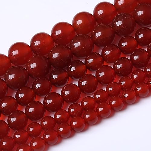 50 Stück 8 mm Granatrote Glassteinperlen Natursteinperlen Kristall Heilenergie Schmuckherstellung DIY 15 Zoll von KLIYBGTHIJTP