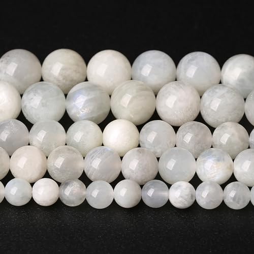 6 mm, 60 Stück, Naturstein, weißer Mondstein, Halbedelstein-Perlen für Schmuckherstellung, DIY-Armbänder 6 mm, 60 Stück, Naturstein, weißer Mondstein, Halbedelstein-Perlen für Schmuckherstellung, DIY-Armbänder von KLIYBGTHIJTP