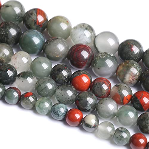 6 mm, 60 Stück Naturstein-Perlen aus afrikanischem Blutstein für Schmuckherstellung, DIY-Armbänder 6 mm, 60 Stück Naturstein-Perlen aus afrikanischem Blutstein für Schmuckherstellung, DIY-Armbänder von KLIYBGTHIJTP