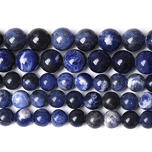 6 mm, 60 Stück Natursteine, tiefblaue Sodalith-Perlen für Schmuckherstellung, DIY, Armband, Halskette 6 mm, 60 Stück Natursteine, tiefblaue Sodalith-Perlen für Schmuckherstellung, DIY, Armband, Halskette von KLIYBGTHIJTP