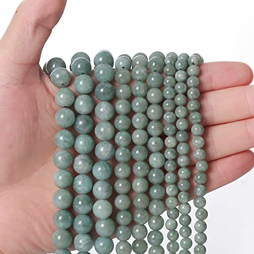 60 Stück 6 mm lose Perlen aus burmesischer Jade zur Schmuckherstellung, natürliche Halbedelsteinperlen, runde, glatte Edelstein-Abstandshalterperlen, Charms für Halsketten und Armbänder 60 Stück 6 mm lose Perlen aus burmesischer Jade zur Schmuckherstellung, natürliche Halbedelsteinperlen, runde, glatte Edelstein-Abstandshalterperlen, Charms für Halsketten und Armbänder von KLIYBGTHIJTP