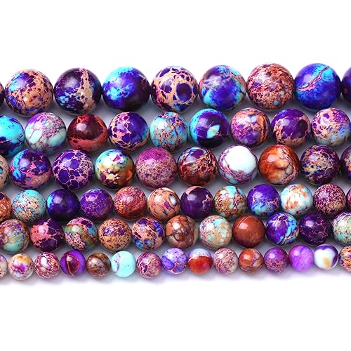60 Stück natürliche Galaxie-Sediment-Jaspis-Perlen, Edelstein, rund, lose Abstandshalter, Steinperlen für Schmuckherstellung, DIY, Armband, Halskette, 38,1 cm 60 Stück natürliche Galaxie-Sediment-Jaspis-Perlen, Edelstein, rund, lose Abstandshalter, Steinperlen für Schmuckherstellung, DIY, Armband, Halskette, 38,1 cm von KLIYBGTHIJTP