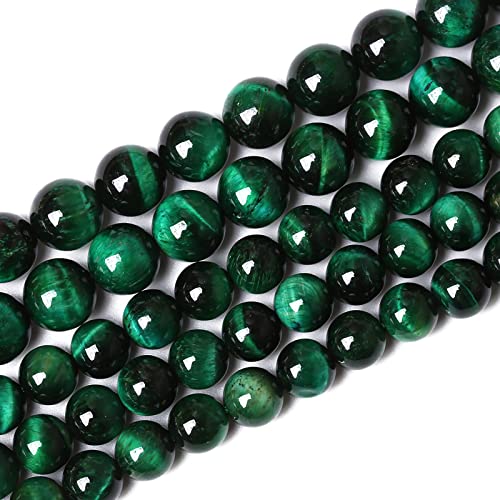 61 Stück 6 mm große grüne Tigeraugen-Perlen, Naturstein, rund, lose Perlen für Schmuckherstellung, Armband, Halskette, Ohrringe, 38,1 cm 61 Stück 6 mm große grüne Tigeraugen-Perlen, Naturstein, rund, lose Perlen für Schmuckherstellung, Armband, Halskette, Ohrringe, 38,1 cm von KLIYBGTHIJTP