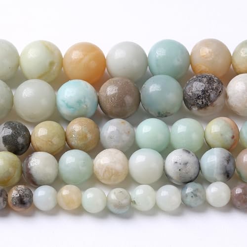 72 Stück 10 mm natürliche bunte Amazonit-Steinperlen, Edelstein, runde lose Perlen für DIY-Armbänder, Halsketten, Zubehör, Schmuckherstellung, 2 Stränge, 81,3 cm 72 Stück 10 mm natürliche bunte Amazonit-Steinperlen, Edelstein, runde lose Perlen für DIY-Armbänder, Halsketten, Zubehör, Schmuckherstellung, 2 Stränge, 81,3 cm von KLIYBGTHIJTP