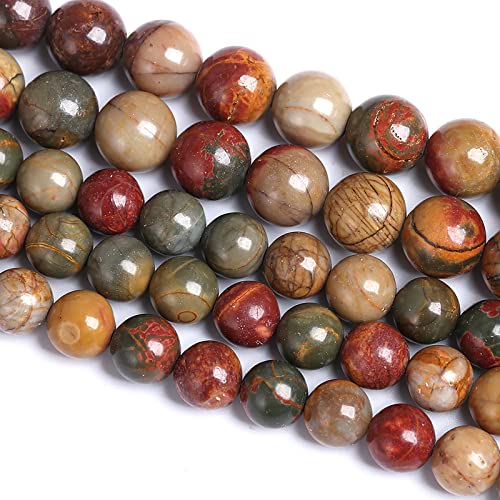 8 mm, 45 Stück Naturstein-Picasso-Jaspis, lose Perlen für Schmuckherstellung, DIY-Armbänder 8 mm, 45 Stück Naturstein-Picasso-Jaspis, lose Perlen für Schmuckherstellung, DIY-Armbänder von KLIYBGTHIJTP