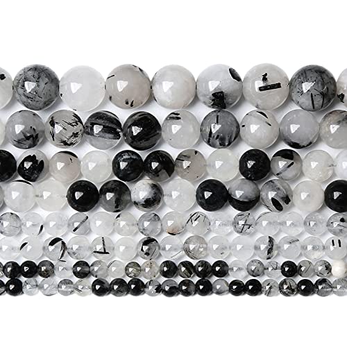 Natürliche Kristallsteine, schwarzer Rutilquarz, Edelstein, Güteklasse 2A, lose Perlen für Schmuckherstellung, Armband, Halskette, Halbedelperlen, 4 mm, 86 Stück, 1 Strang Natürliche Kristallsteine, schwarzer Rutilquarz, Edelstein, Güteklasse 2A, lose Perlen für Schmuckherstellung, Armband, Halskette, Halbedelperlen, 4 mm, 86 Stück, 1 Strang von KLIYBGTHIJTP