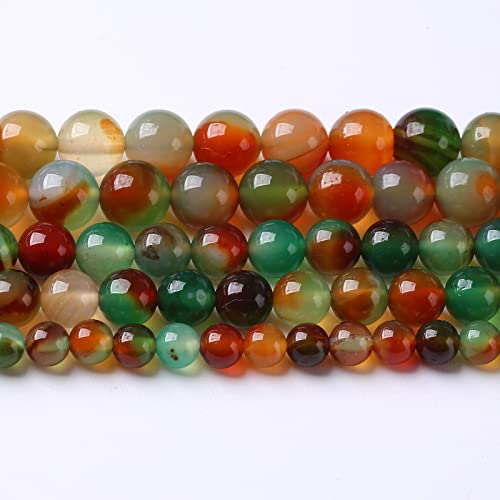 Natürliche Pfauen-Achat-Perlen für Schmuckherstellung, Halbedelsteine, lose Edelsteine, Perlen, DIY, Armband, Halskette, 2 Stränge, 81,3 cm, 72 Stück von KLIYBGTHIJTP